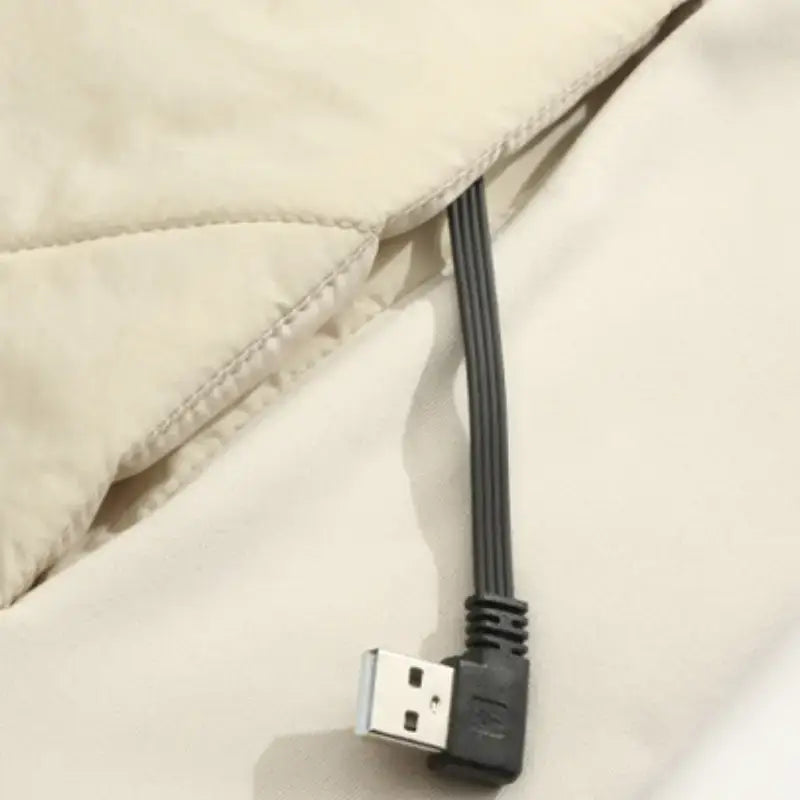 Gilet chauffant femme blanc usb