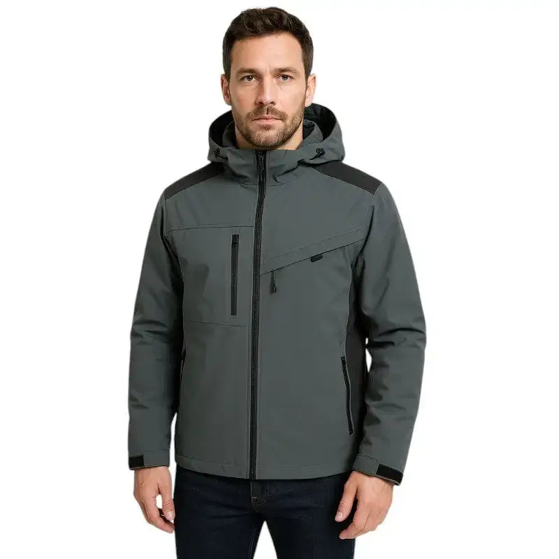 Veste randonnée grise imperméable
