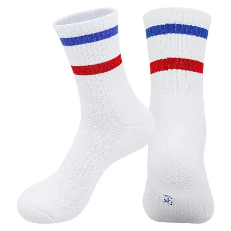 Chaussettes randonnée bleu blanc rouge
