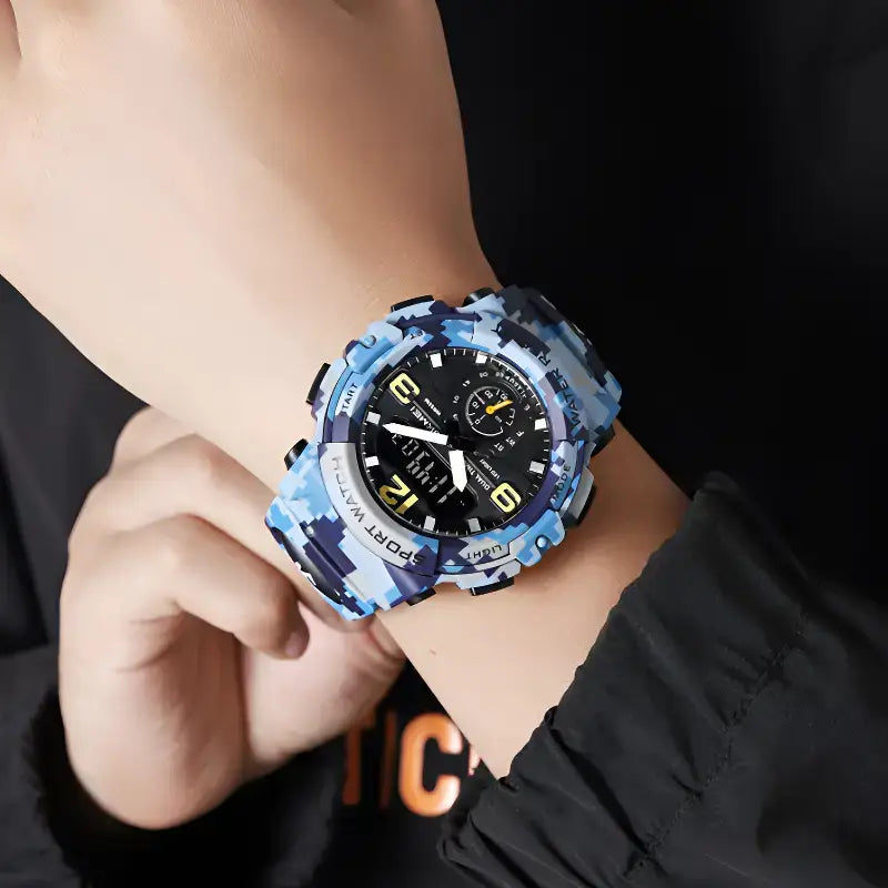 Montre sport homme robuste étanche basique