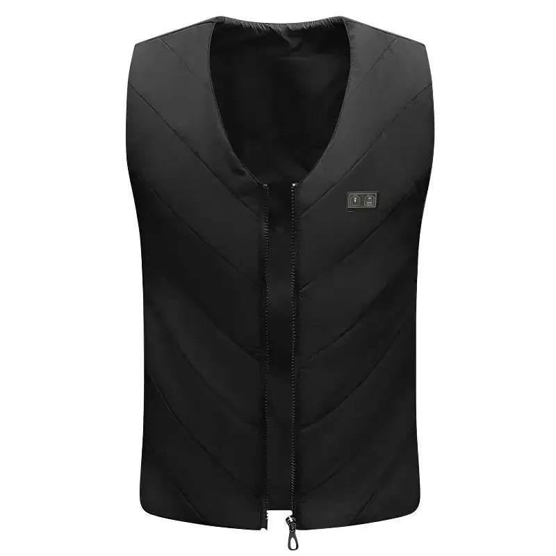 Gilet chauffant homme noir - 4 zones usb - nylon coupe-vent - 3 niveaux