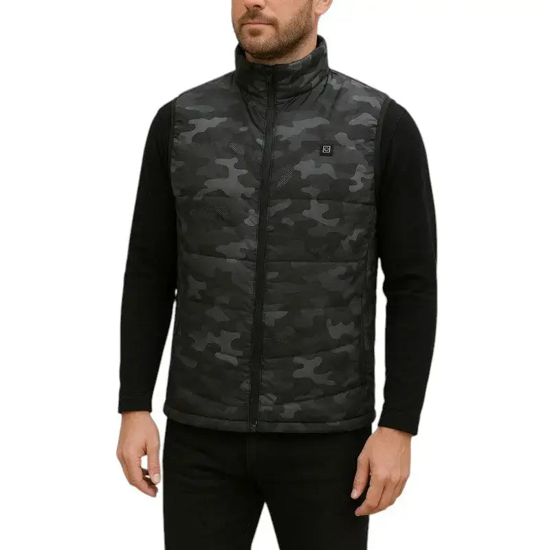Gilet chauffant camouflage adulte