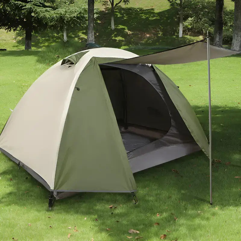 Tente camping trek basique montage manuel