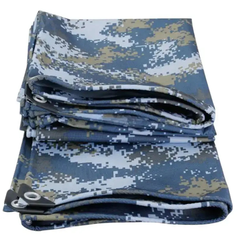 Bâche camouflage bleu résistante oxford pvc