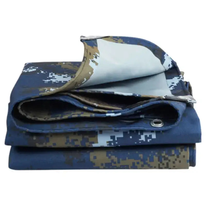 Bâche camouflage bleu résistante oxford pvc