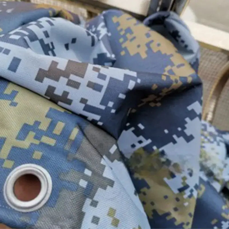 Bâche camouflage bleu résistante oxford pvc