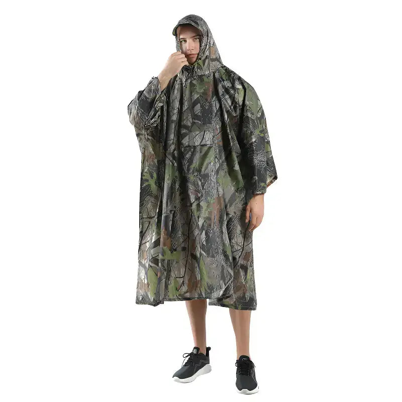 Poncho camouflage kaki vert basique