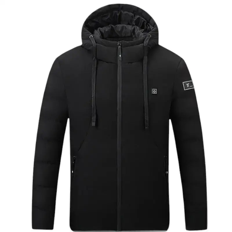 Doudoune chauffante noire homme manches longues