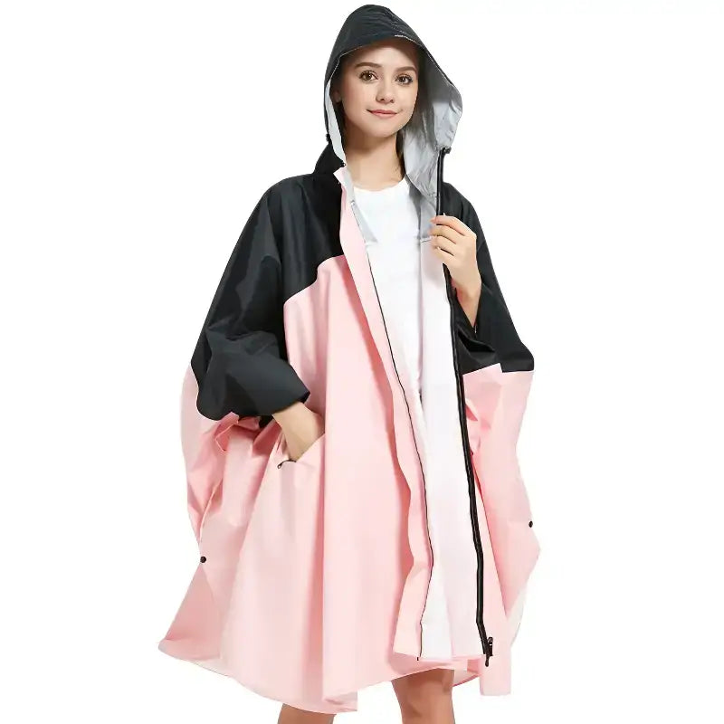 Poncho pluie bicolore imperméable