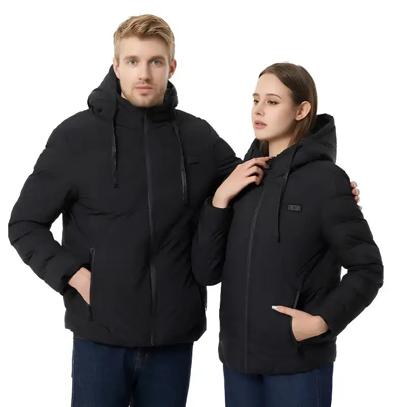 Doudoune chauffante capuche hiver