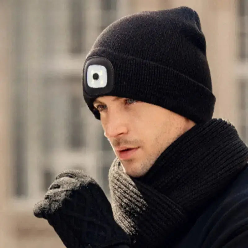 Bonnet avec lampe intégrée