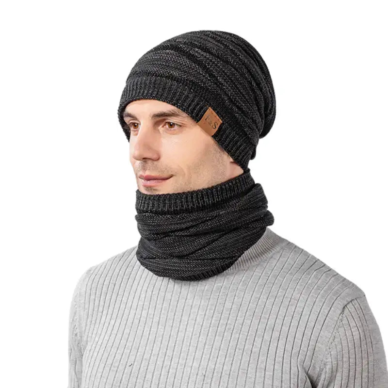 Bonnet tour de cou homme acrylique polaire