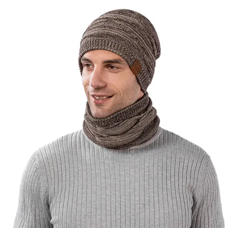 Bonnet tour de cou homme acrylique polaire