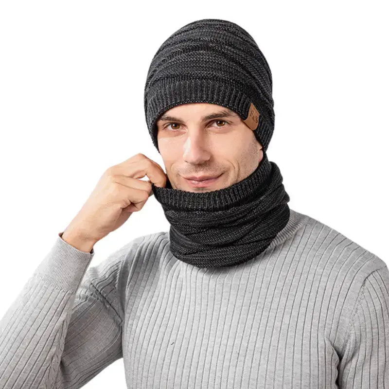 Bonnet tour de cou homme acrylique polaire