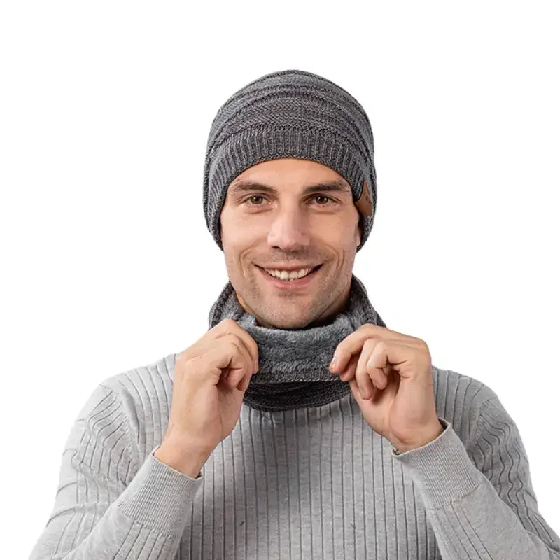 Bonnet tour de cou homme acrylique polaire