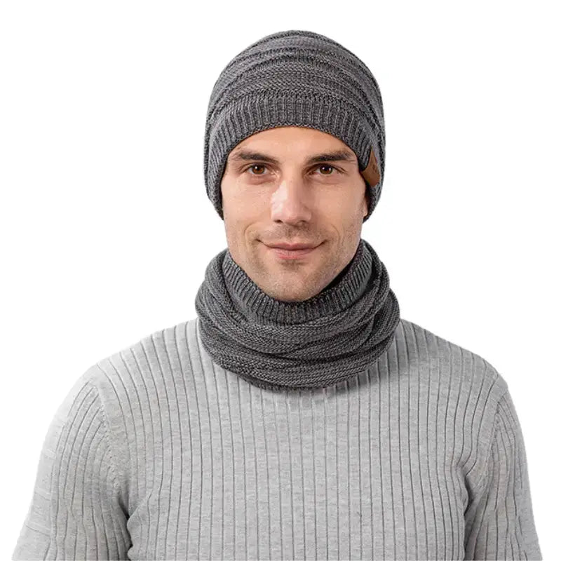 Bonnet tour de cou homme acrylique polaire