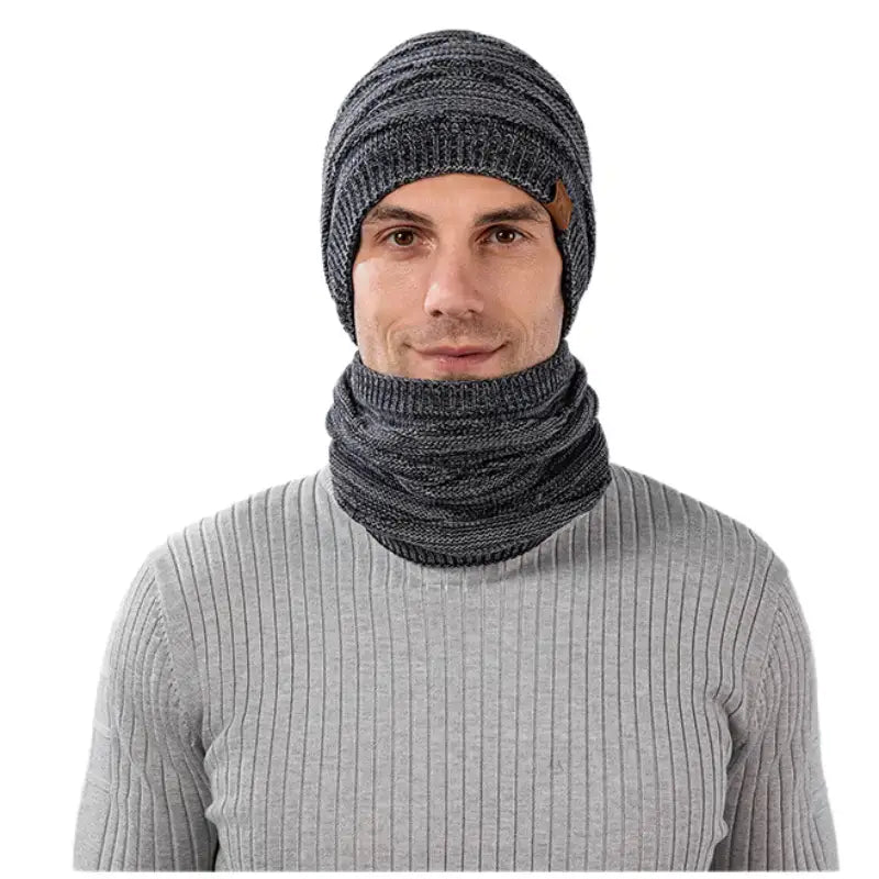 Bonnet tour de cou homme acrylique polaire