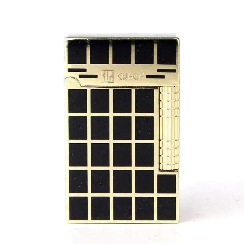 Briquet tempête damier doré esthétique