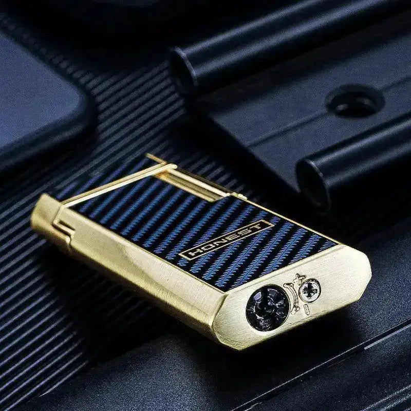 Briquet tempête élégant doré rechargeable
