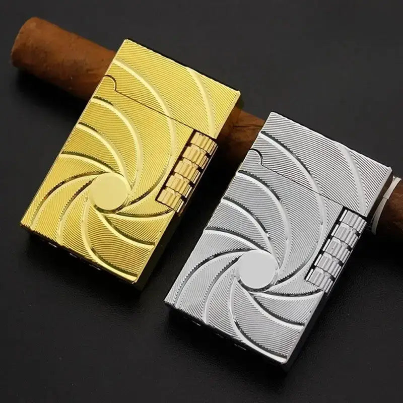 Briquet tempête luxe finition dorée spirales