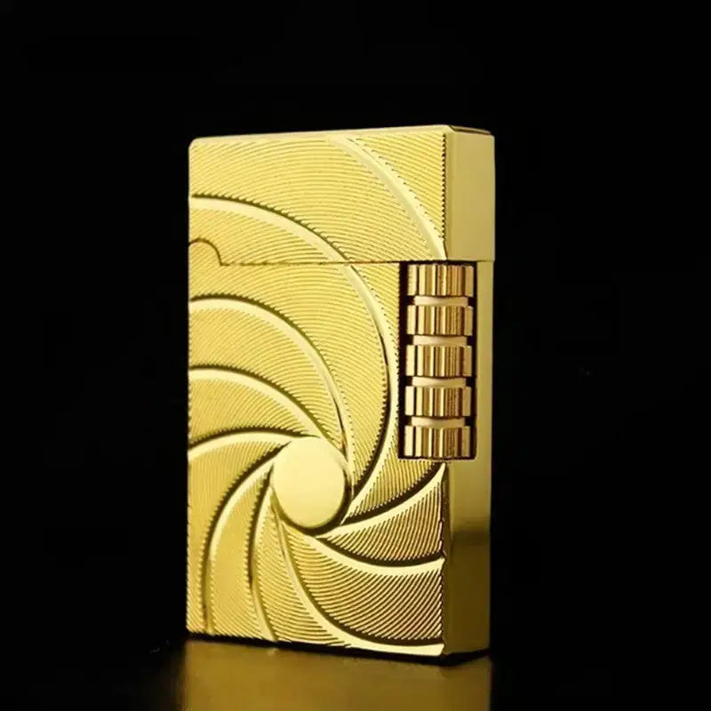 Briquet tempête luxe finition dorée spirales