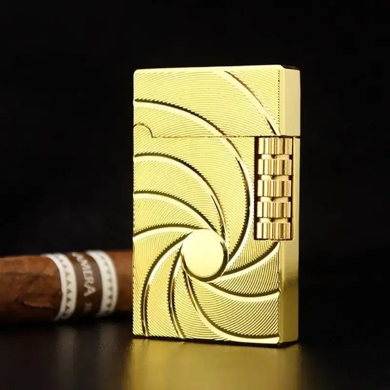 Briquet tempête luxe finition dorée spirales