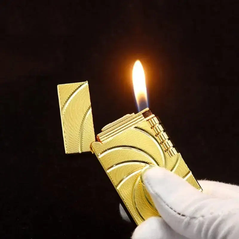 Briquet tempête luxe finition dorée spirales
