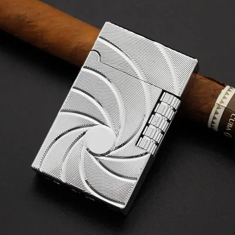Briquet tempête luxe finition dorée spirales