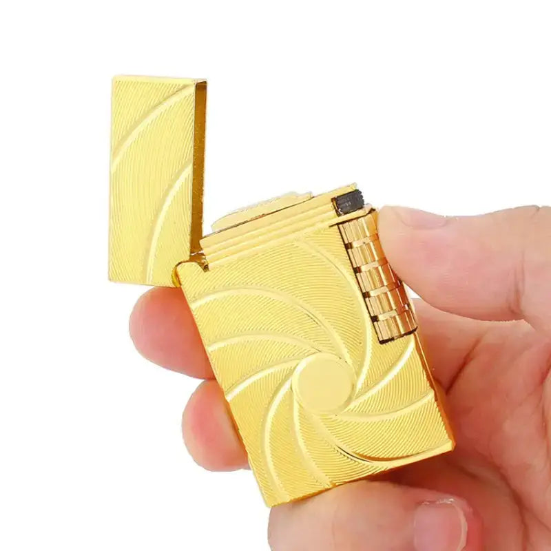 Briquet tempête luxe finition dorée spirales
