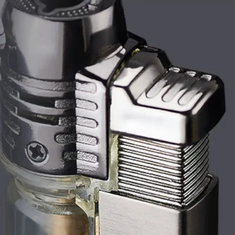 Briquet tempête rectangulaire métallique robuste
