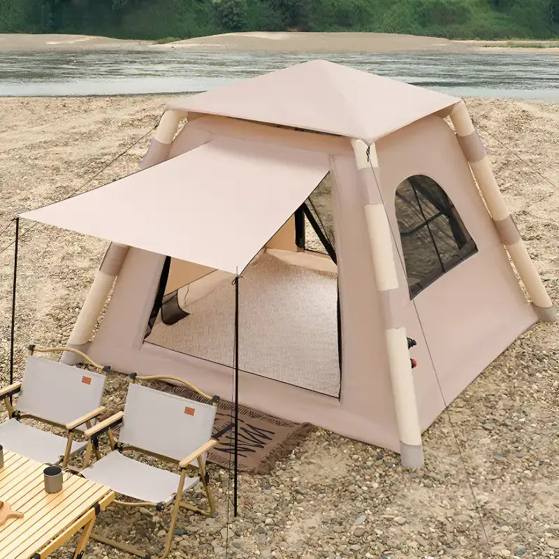 Tente gonflable camping plage familiale