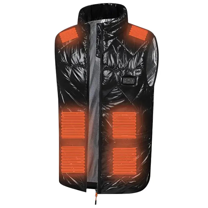 Gilet chauffant femme urbain nylon brillant