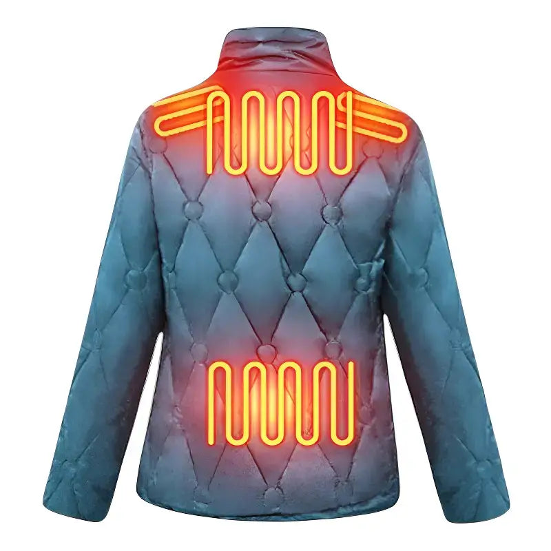 Veste chauffante femme épaisse multizones