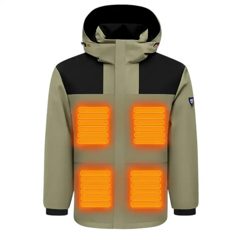 Homme veste chauffante imperméable