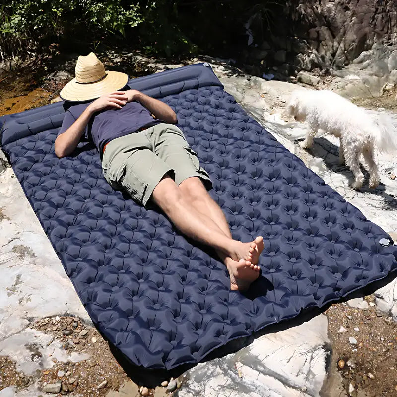 Matelas de sol double camping gonflable