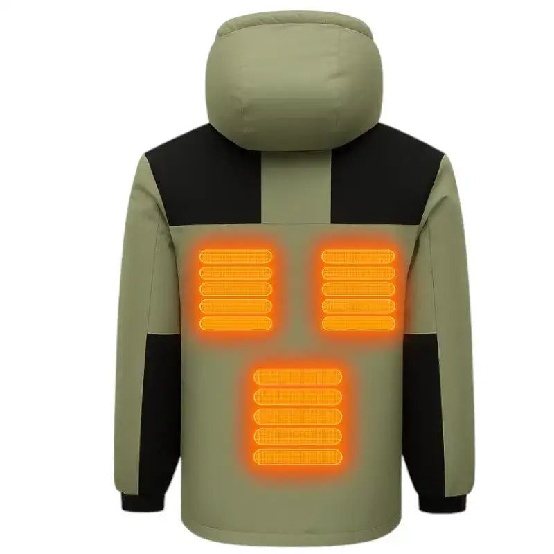 Homme veste chauffante imperméable