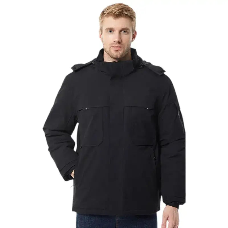 Veste chauffante homme 9 zones polyester