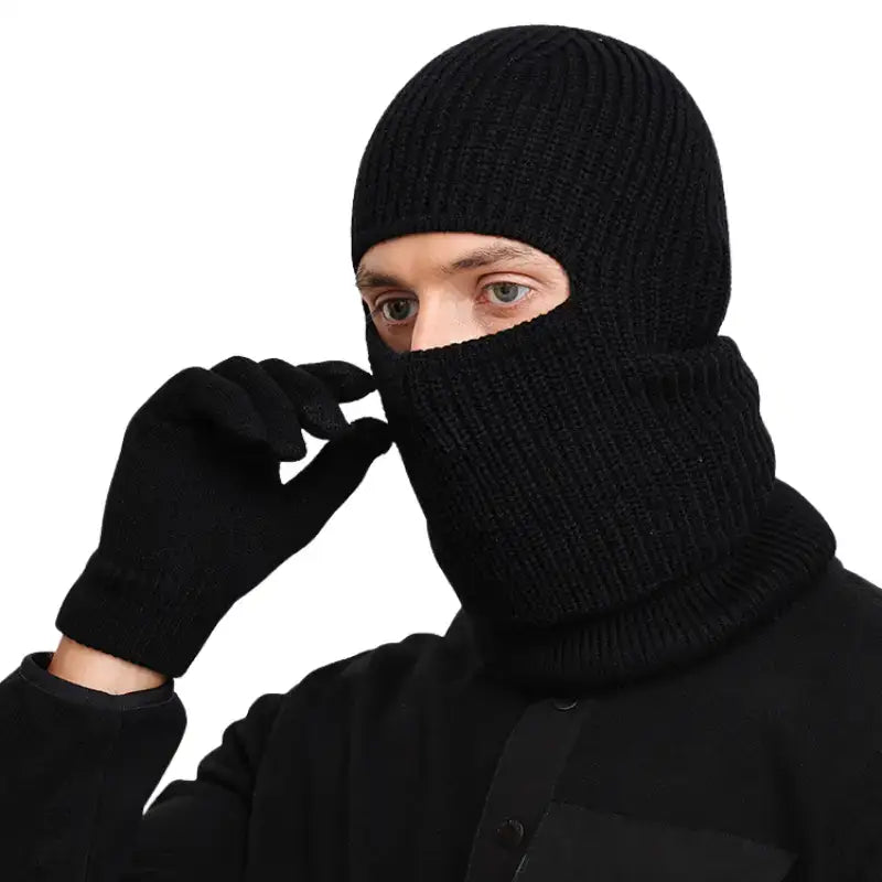 Cagoule tricot homme confort thermique