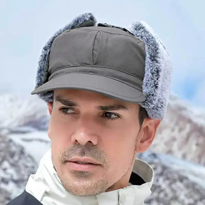 Casquette randonnée hiver fourrure -15°c