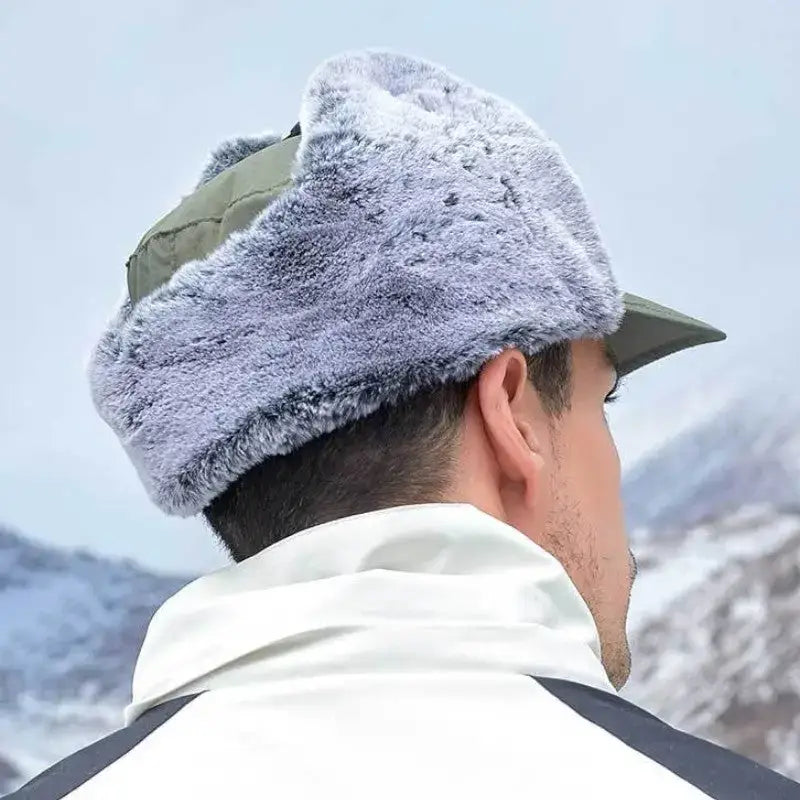 Casquette randonnée hiver fourrure -15°c