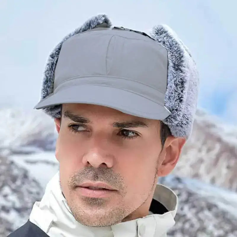 Casquette randonnée hiver fourrure -15°c