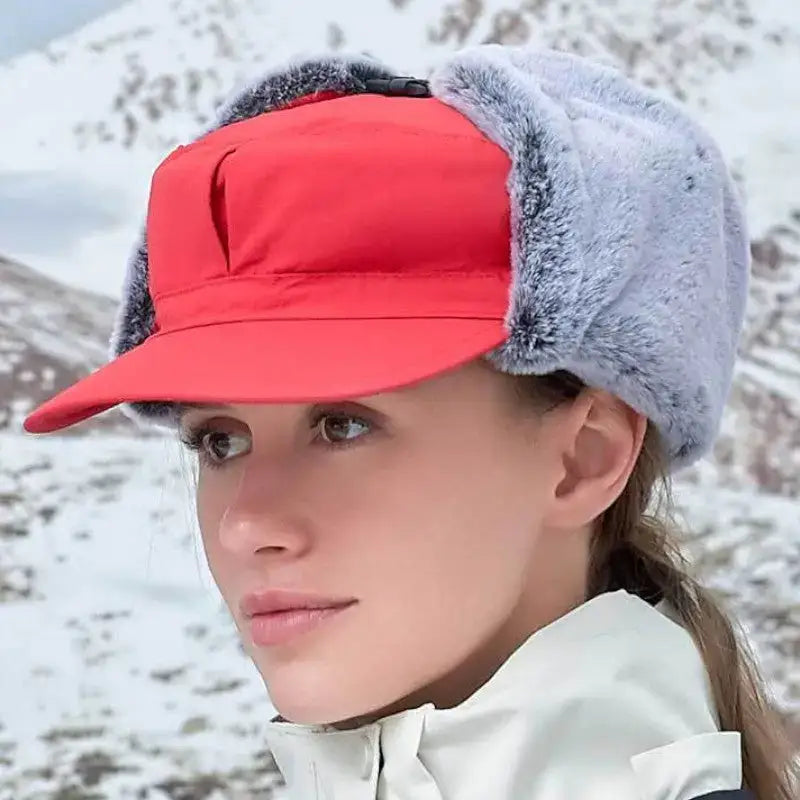 Casquette randonnée hiver fourrure -15°c