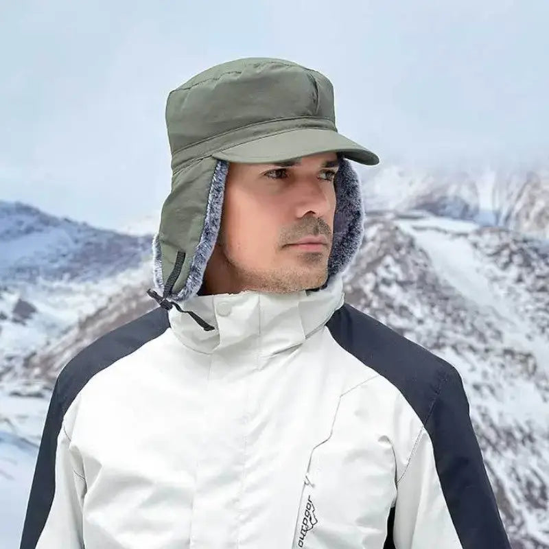 Casquette randonnée hiver fourrure -15°c