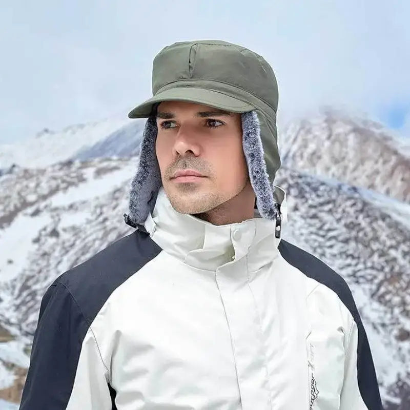 Casquette randonnée hiver fourrure -15°c