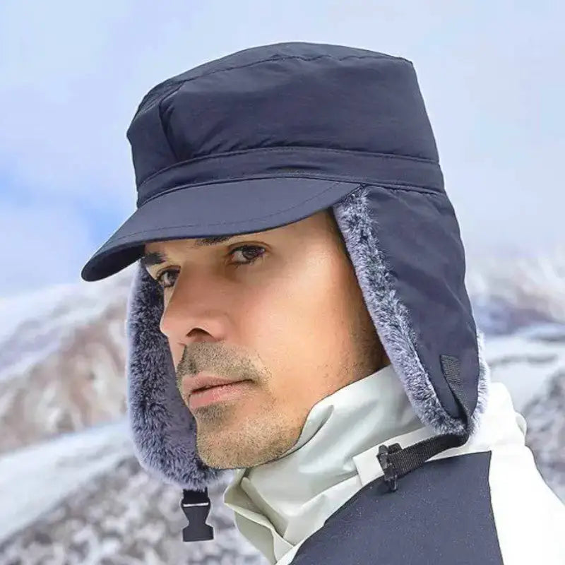 Casquette randonnée hiver fourrure -15°c