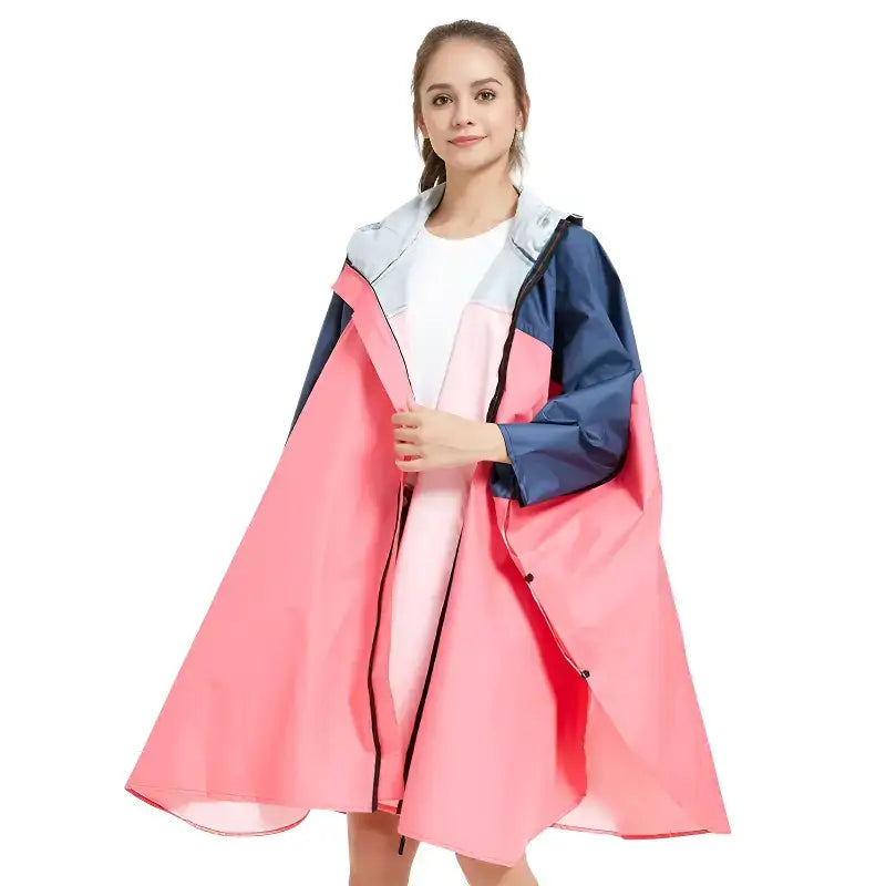 Poncho pluie bicolore imperméable