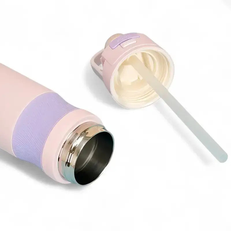 Gourde isotherme paille colorée lifestyle