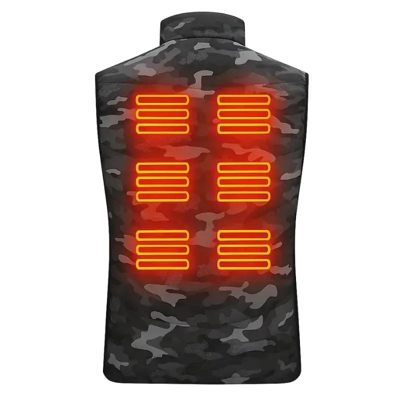 Gilet chauffant camouflage adulte