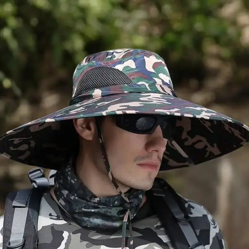 Chapeau brousse camouflage bleu nautique