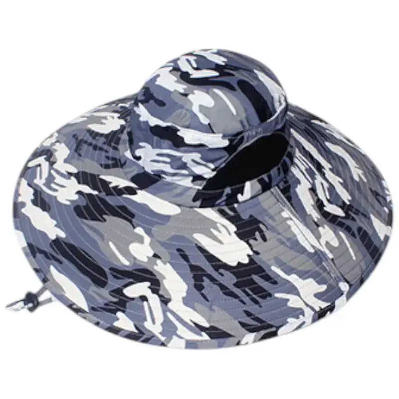 Chapeau brousse camouflage bleu nautique